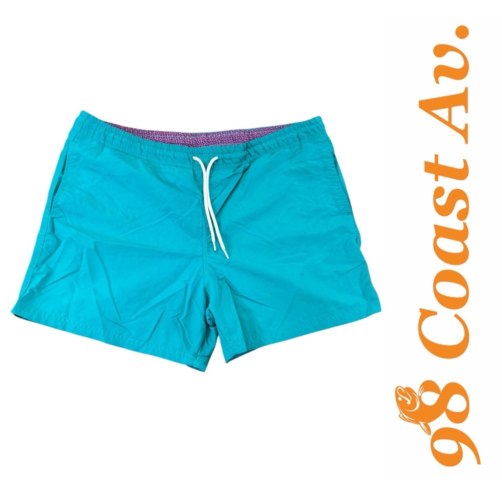 98 Coast Av Turquoise Swim Shorts